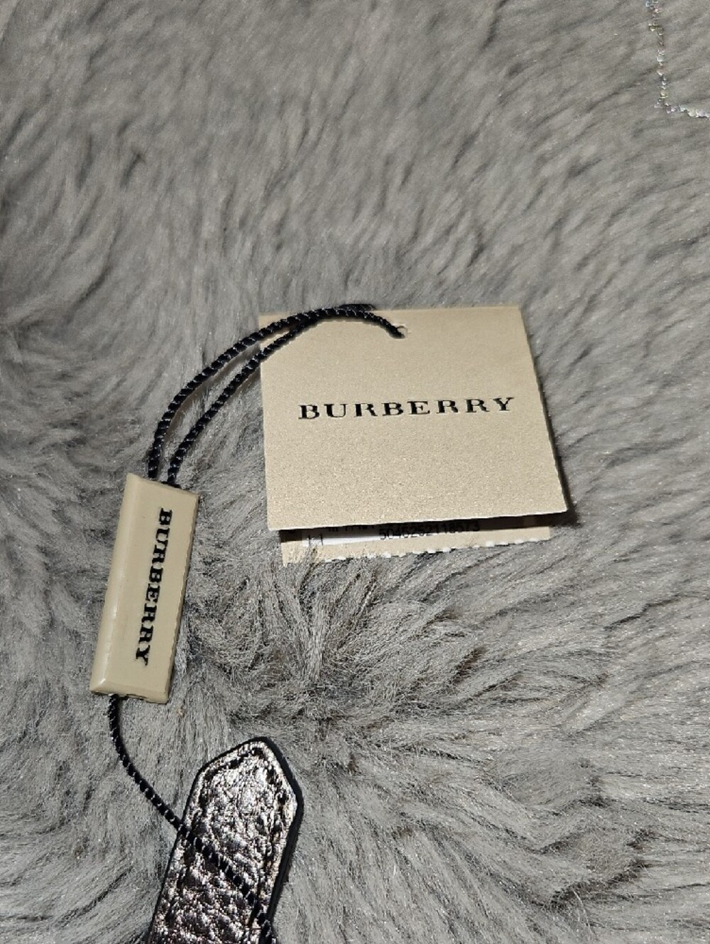Burberry Metallic Silver Brit Plaid Mirror NWT - Picture 3 of 14